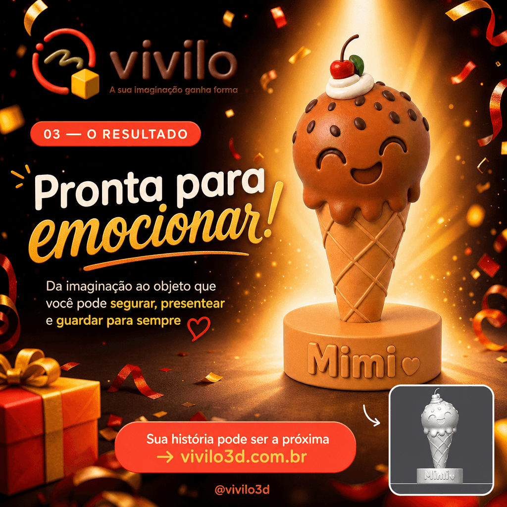 Peça sendo impressa em 3D