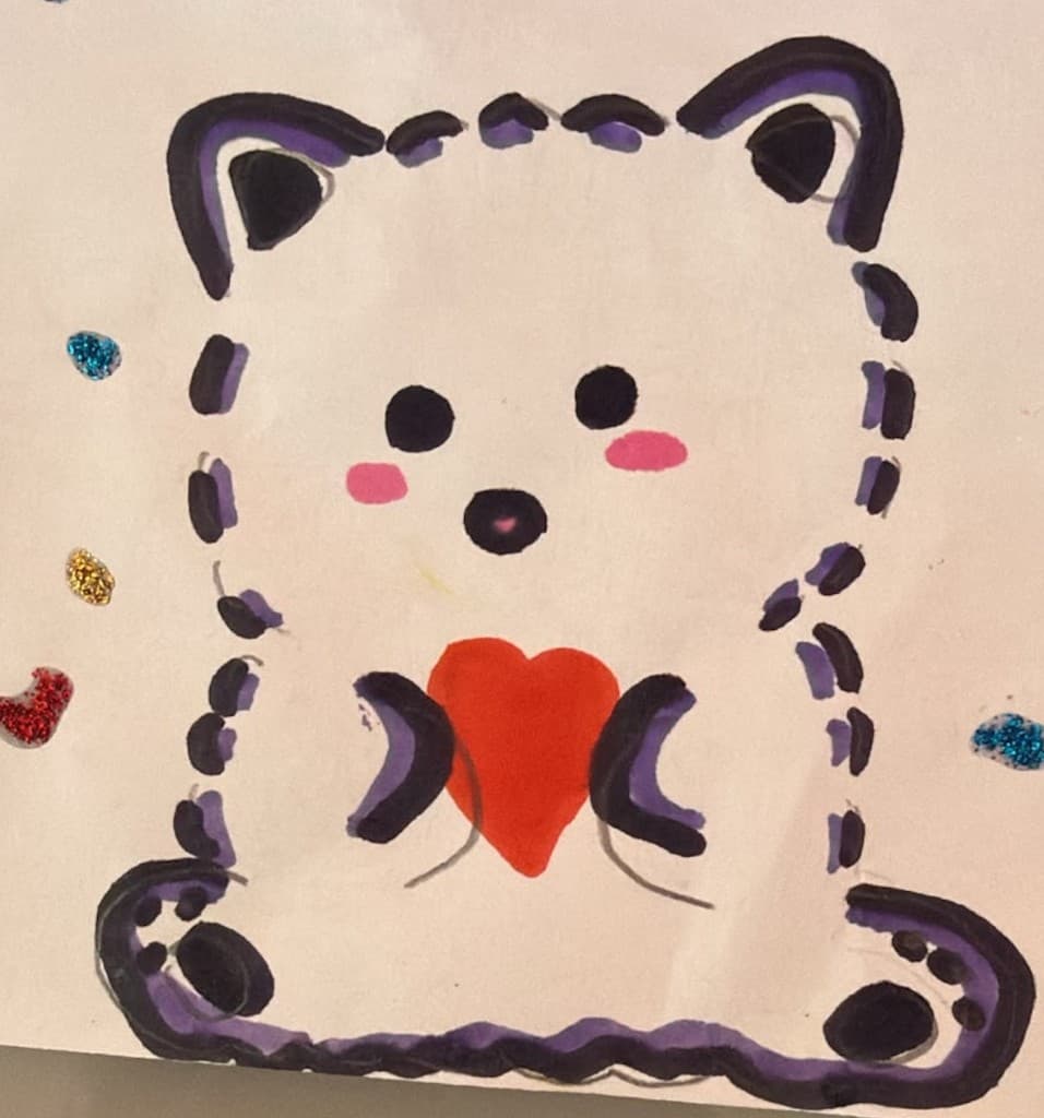 Desenho infantil de um coração